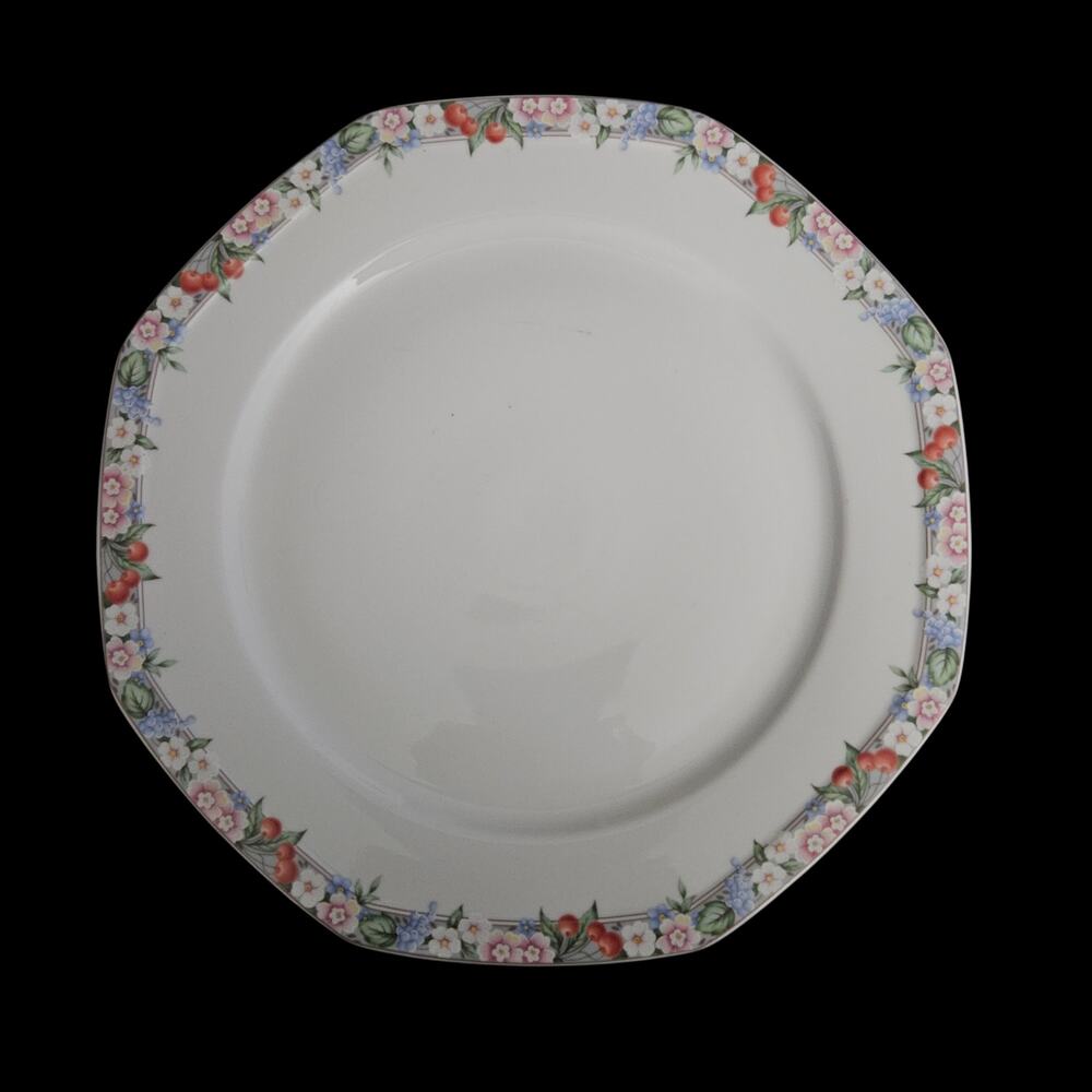 Christopher Stuart Floral Park Fine China Round Serving Platter 12"